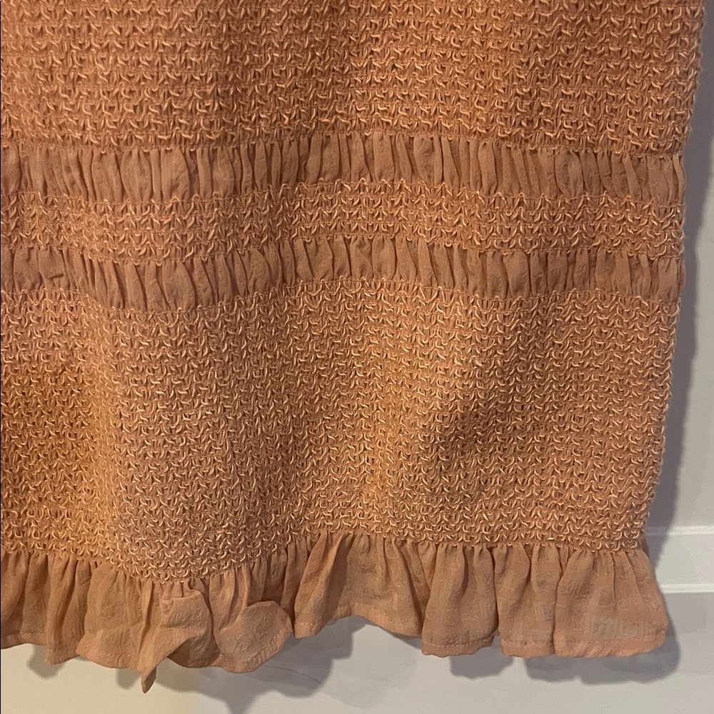Capulet Tan Mini Dress with Ruffle Details - Picture 5 of 5